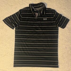 Under Armour Boys XL Polo with Black and White Stripes